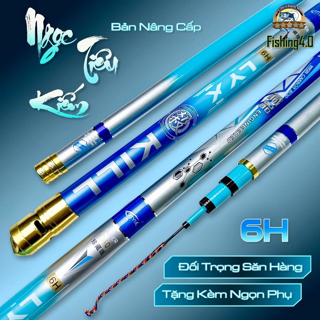 Cần Câu Tay Ngọc Tiêu Kiếm 6H Đối Trọng Săn Hàng Tặng Kèm Ngọn Phụ - BB56