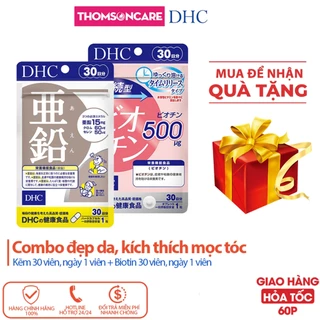 Viên uống đẹp da, làm sáng da mờ thâm, kích thích mọc tóc DHC Kẽm và DHC Biotin Nhật Bản - Thomsoncare