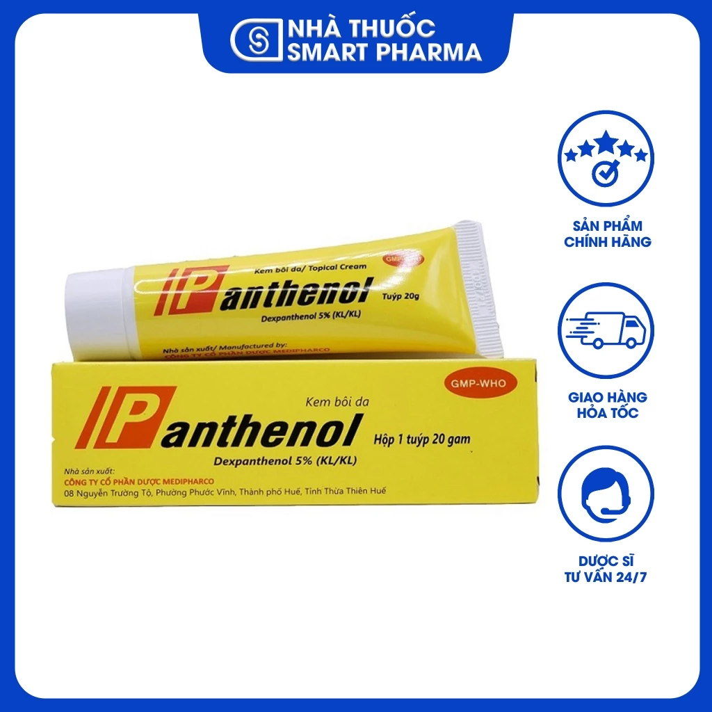 Panthenol 5% 20g - Kem bôi bỏng, cháy nắng...