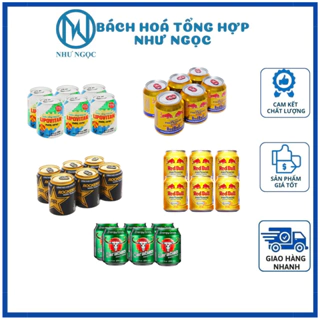 LỐC 6 LON - Nước Tăng Lực Redbull Việt/ Redbull Thái Lan/ Carabao/ RockStar/ Lipovitan Lon 250 ml