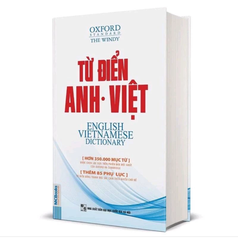 Sách - Từ Điển Anh Việt Phiên Bản Bìa Mềm Màu Trắng - Giải Nghĩa Đầy Đủ Ví Dụ Phong Phú
