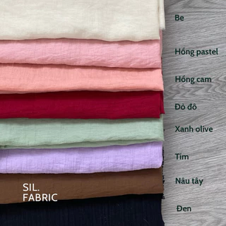 TƠ NHĂN - Vải mềm nhẹ bề mặt nhăn tự nhiên - sil.fabric