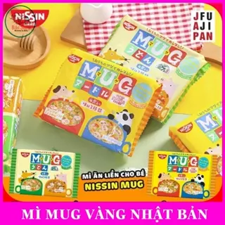 (Date T8/2024) Mì Ăn Liền Mug Nhật Cho Bé Ăn Dặm (4 gói nhỏ bên trong) - Bibishop