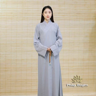 Áo Tràng Truyền Thống Màu Nâu, Màu Xám (Lam) Cho Phật Tử - Cư Sĩ, Đồ Tu Đi Chùa Nam Nữ