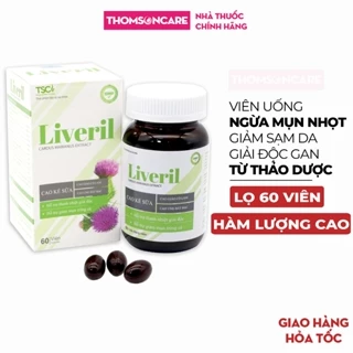 Viên uống giảm mụn Liveril TSC Group 60 viên - Giúp thanh nhiệt, giải độc, giảm mụn, sạm da, ngừa vết thâm từ thảo dược