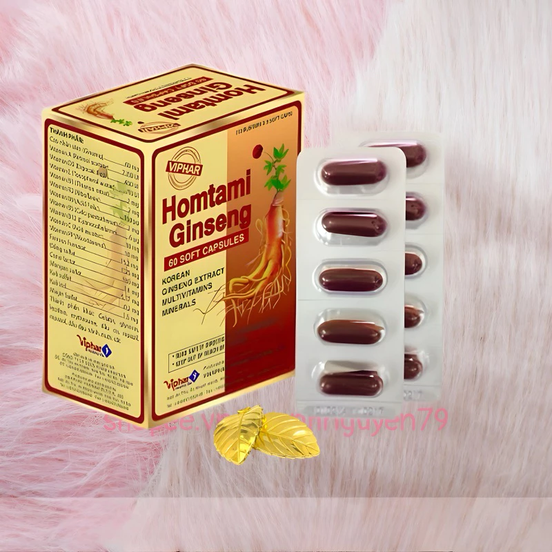 HOMTAMIN GINSENG Vinaphar -Hộp 60 Viên - Bồi Bổ Sức Khỏe Với Vitamin Và Khoáng Chất Từ Nhân Sâm