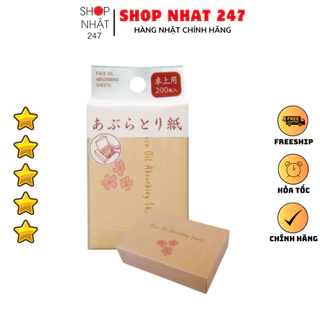 [Hỏa Tốc HN] Giấy thấm dầu kiểm soát nhờn giảm bóng nhờn trên da mặt hộp 200 tờ Nội địa Nhật Bản