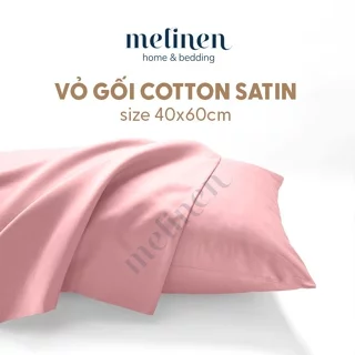 Vỏ gối Cotton Satin Màu Trơn Melinen 40 x 60 cm