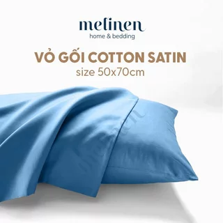 Vỏ gối Cotton Satin Màu Trơn Melinen 50 x 70 cm