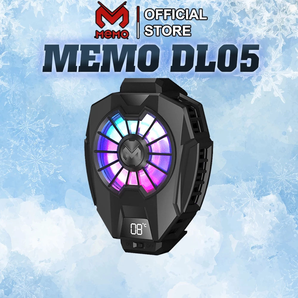 Quạt tản nhiệt điện thoại sò lạnh Memo DL05 gaming Led RGB dành cho game thủ PUBG Liên Quân Freefire COD FF