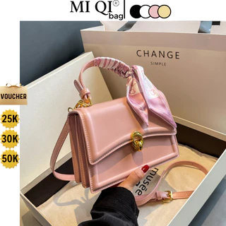 Túi Xách Nữ Đeo Chéo Đeo Vai Quai Xách Mix Nơ Da Pu Quảng Châu Cao Cấp Đi Tiệc Đi Chơi Sang Chảnh MIQI BAG TX-104