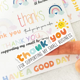 Tấm sticker Thank you dễ thương nhiều size khác nhau