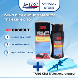 Chai chống bám nước trên kính xe 3M Glass Coat Windshield 08889 LT 200ml Phủ Nano chống bám nước