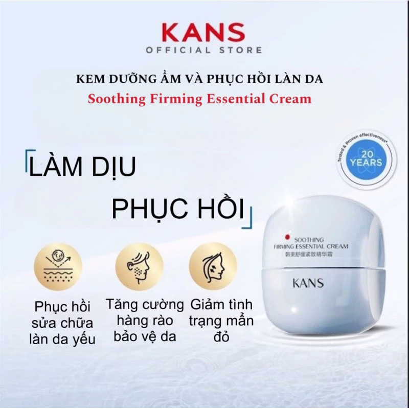 Kem dưỡng làm dịu và săn chắc da Kans