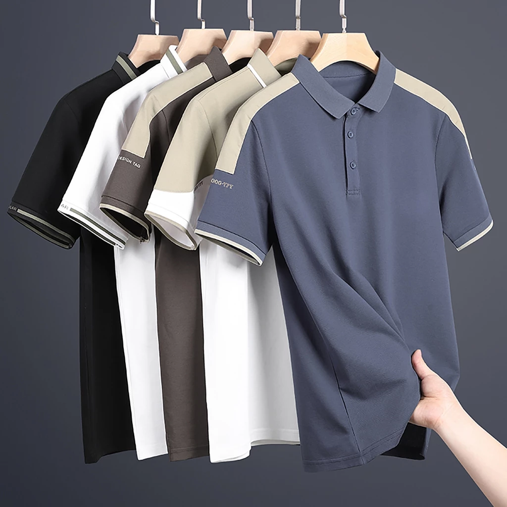 Áo thun polo nam tay ngắn mùa hè vải cá sâu, ve áo nửa tay mặc công sở thường ngày hợp thời trang thương hiệu ECOLLECT