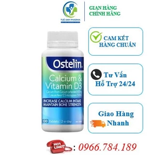 Bổ sung Canxi và Vitamin D3 500IU cho mẹ bầu Ostelin Calcium & Vitamin D3 giúp thai nhi phát triển lọ 130 viên