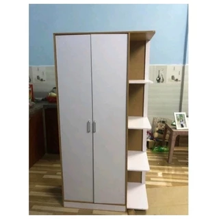 Tủ Quần Áo Gỗ, Tủ Đựng Đồ Kích Thước 120x80x40cm Gỗ MDF Cao Cấp Chống Ẩm Mốc,