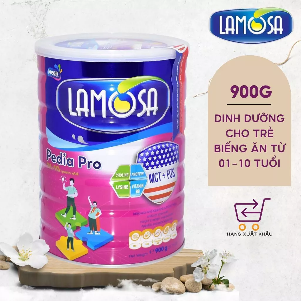 Sữa công thức Lamosa Pedia Pro 900G Dành Cho Trẻ Chậm Tăng Cân Từ 1 Đến 10 Tuổi hàng xuất khẩu