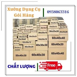 Hộp Carton đóng hàng 3 lớp, thùng carton gói hàng online siêu cứng, nhiều size kích thước