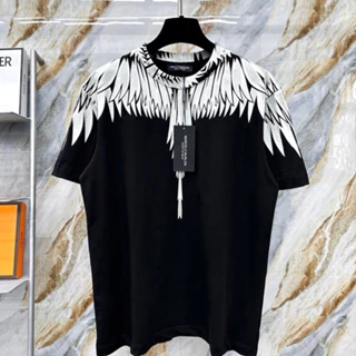 [H1] Áo thun cotton MARCELO BURLON in họa tiết chim thời trang cho nam và nữ #trend2023 #hot2024