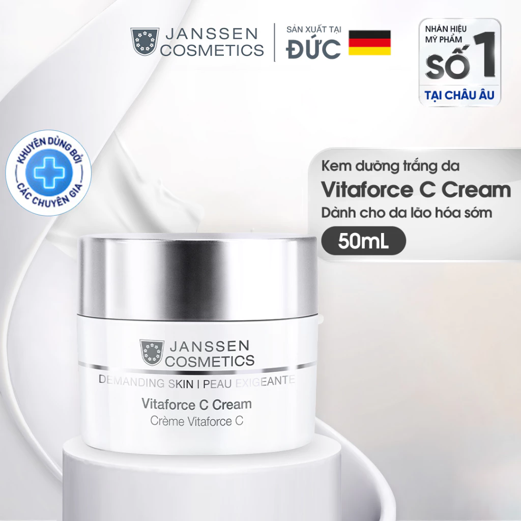 Kem dưỡng trắng da,cải thiện độ rạng rỡ và ngăn ngừa lão hóa Janssen Cosmetics Vitaforce C Cream 50ml