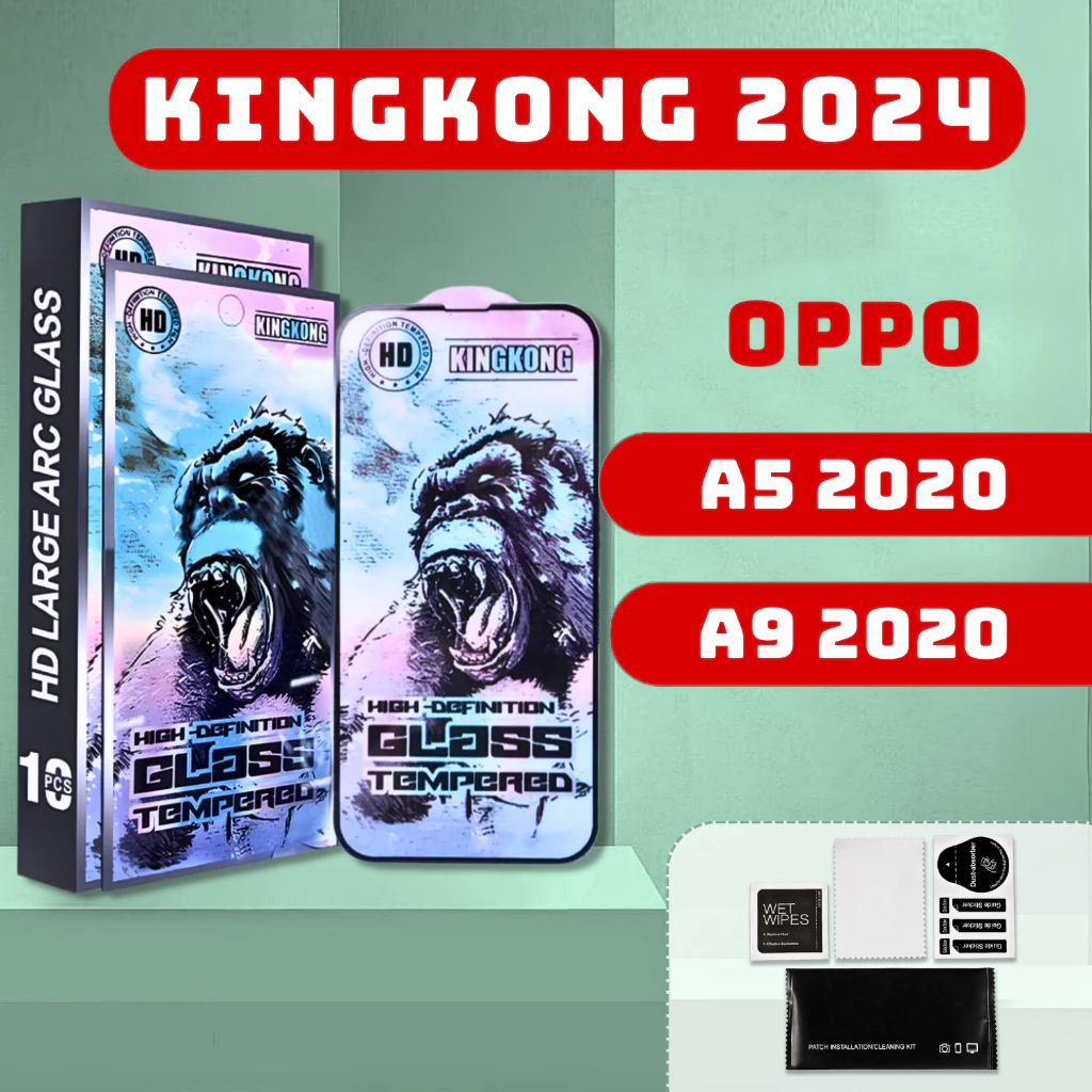 Kính cường lực  Oppo A5 2020, A9 2020 kingkong xanh | Miếng dán bảo vệ màn hình opoo | julyca