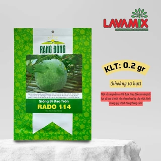 Hạt giống Bí Đao Tròn Rado 114 (0,2g~10 hạt) hiệu Rạng Đông sinh trưởng khoẻ, chiu nhiệt tốt | Đất trồng cây Lavamix