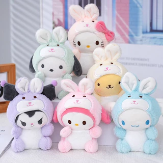 Móc khóa Thú bông siêu cưng Sanrio Kuromi Cinnamoroll Pochacco My Melody Pompompurin