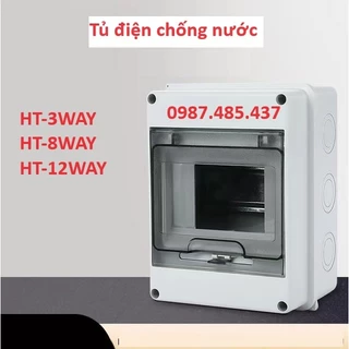 Hộp điện chống nước IP65, HT-3way, HT-8WAY, HT-12WAY, Tủ điện gài aptomat