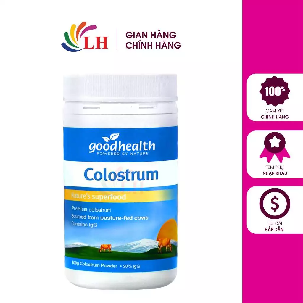 Sữa non GoodHealth Colostrum hỗ trợ tăng cường sức đề kháng (100g)