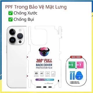 Dán lưng iphone ppf trong suốt full viền,chống trầy xước tự phục hồi các vết tì có đủ dòng từ 7plus - 13promax/14promax.