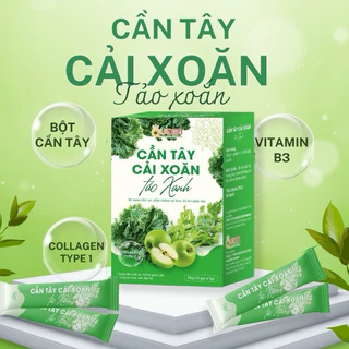 Bột Cần Tây Cải Xoăn Táo Xanh bổ sung chất xơ giảm cân đẹp da 15 gói - DATE XA