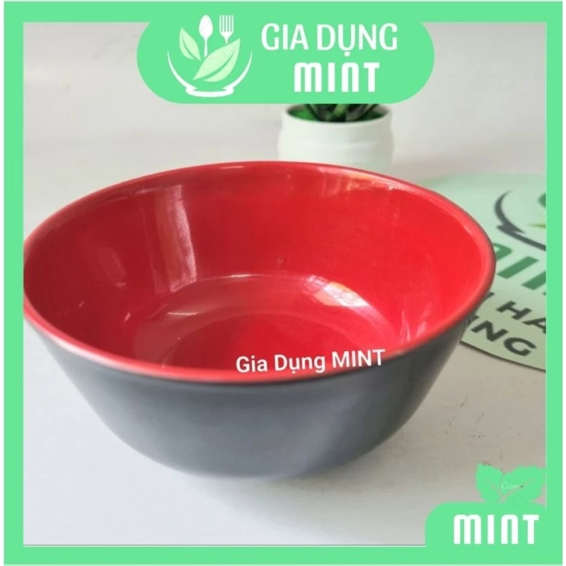 Combo 10 Chén cơm, chén đỏ đen( 11*11*5cm) dùng hàng quán tiện lợi