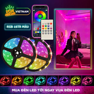 Đèn dây led RGB 16 triệu màu 3M 5M điều khiển bằng điện thoại, nháy theo nhạc, trang trí decor phòng