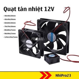 [Quạt Mới] Quạt Tản Nhiệt 12V 4x4, 6x6, 8x8, 12x12CM, Quạt làm mát 12V đủ loại