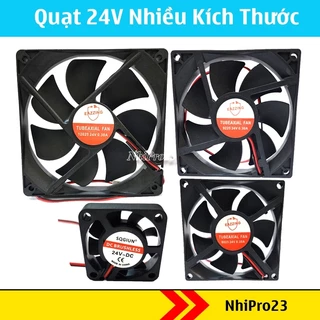 Quạt Tản Nhiệt 24V 4x4, 8x8, 9x9, 12x12CM, Quạt làm mát 24V đủ loại nhiều kích thước