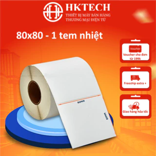 Giấy In Nhiệt 80x80 mm - Tem Vận Chuyển 8x8 cm