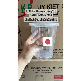 [ GIÁ RẺ - QUẬN 8 ] LY NHỰA PP UKP 1000ml ĐỦ size BỰ CHO QUÁN TRÀ TẮC , NƯỚC MÍA , TRÀ SỮA....