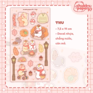 Sticker / hình dán AUTUMN | độc quyền Chubbypaper97