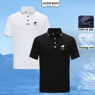 Áo polo nam BASIC SYMBOL vải cá sấu cotton interlock xuất xịn, nam tính, thanh lịch, sang trọng - GOZIN BASIC 09