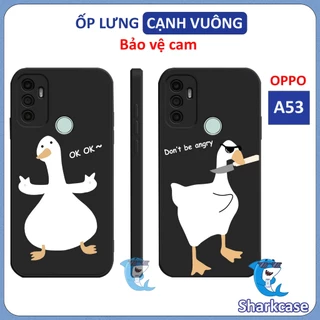 Ốp lưng Oppo A53 hình con vật cute chống bẩn cạnh vuông bảo vệ cam điện thoại toàn diện