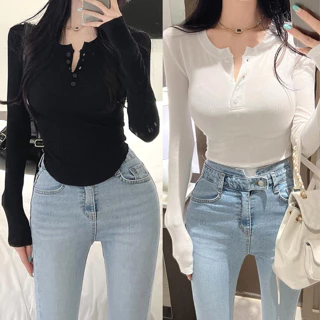 Áo Thun Tay Dài Bigsize , Áo Croptop Chất Gân Tăm Lên Phom Dễ Thương G11