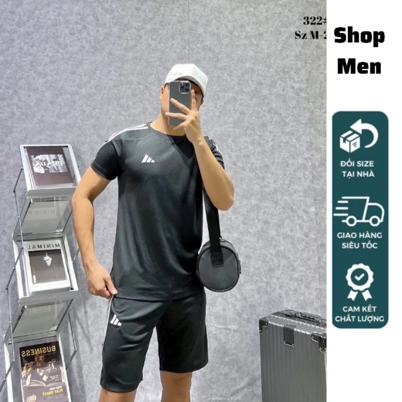 Sét Thể Thao Adidas ShopMen322 chất thể thao lạnh cao cấp phối viền may chắc chắn mẫu mới 2024