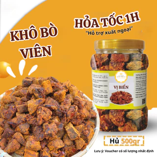 Khô Bò Viên Tẩm Gia Vị Vị Biển Hàng Loại 1 Ăn Liền 200gr Thơm Ngon