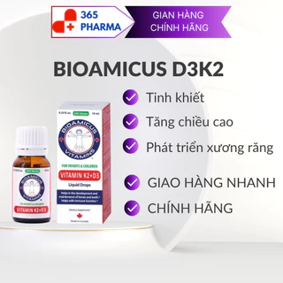 D3k2 BioAmicus giúp bé chắc khỏe xương, tăng đề kháng, giảm quấy khóc phát triển chiều cao toàn diện