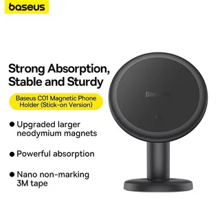 Giá Đỡ Điện Thoại Ô tô Hít Nam Châm Có Đế Dính Baseus C01 Magnetic Phone Holder Xoay 360 Độ , Gắn Taplo Hoặc Cửa Gió