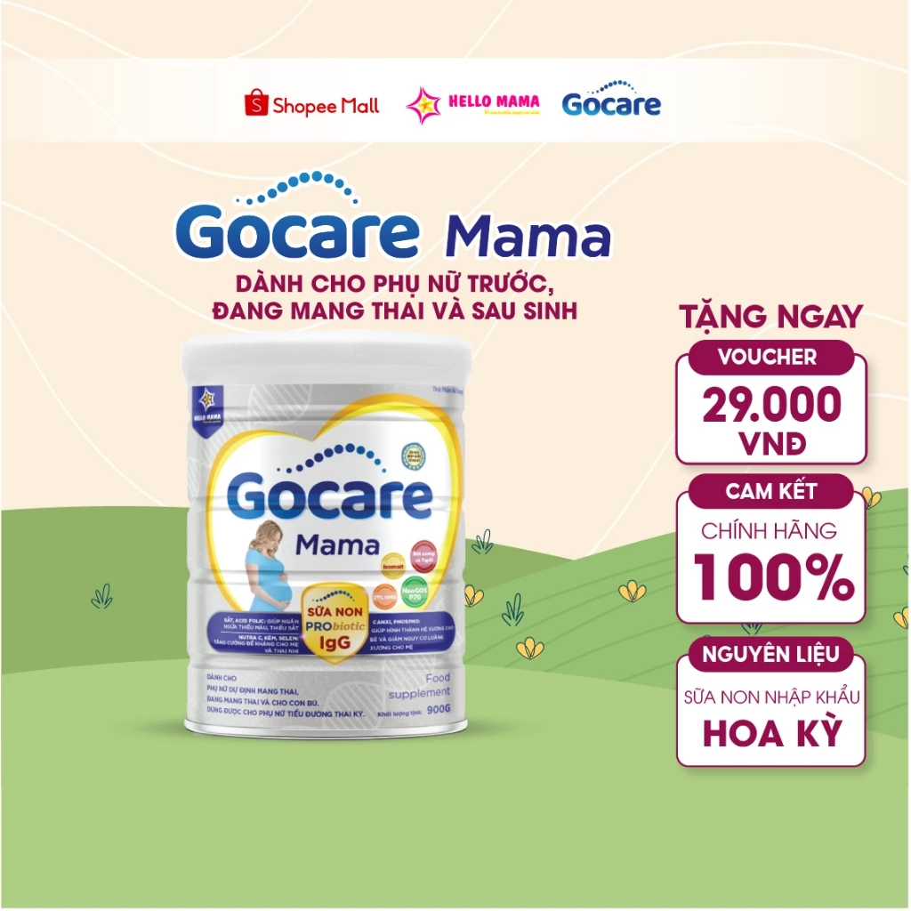 Sữa bột Gocare Mama Sữa Bầu cho phụ nữ đang mang thai và cho con bú - Hộp 900G