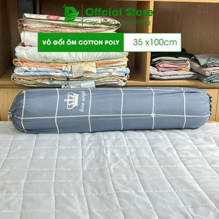 Vỏ gối ôm 35x100 LAXANHDECOR vỏ gối bao gối ôm cotton poly đơn giản