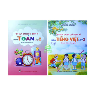 Sách - Combo 2 Cuốn Ôn tập, đánh giá định kì môn Toán + Tiếng Việt lớp 2 (Bộ sách Chân trời sáng tạo) - MN