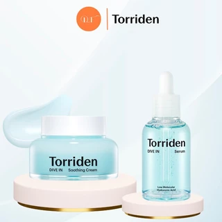 Combo Serum và Kem dưỡng DIVE IN TORRIDEN chứa axit hyaluronic giúp giữ ẩm sáng bóng da/ giữ ẩm sâu bên trong